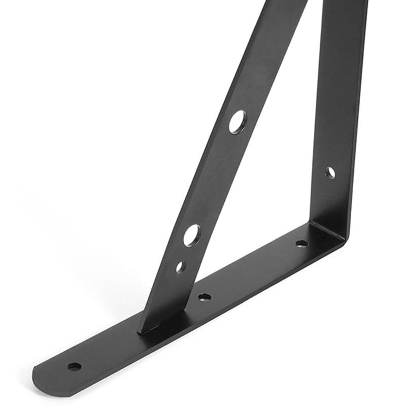 Industrial Strengths Steel Wall Brackets Black Coated Shelf For Heavy Items Secure Mounting Space and Residential Areas