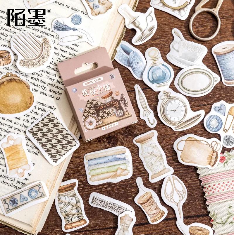 Journamm 45pcs Ins Mini Boxed Stickers DIY Scrapbooking Collage Supplies Creative Decor Stationery Sealing Aesthetics Stickers