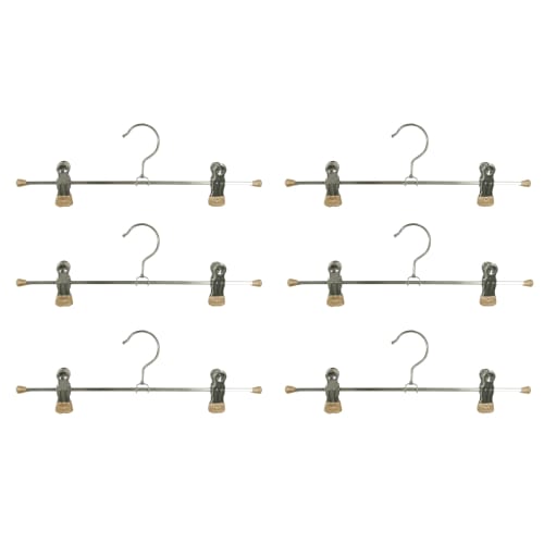 

MAWA Skirt Pinch Hangers, Gold, Set of 6 (120472) - Non-Slip Hangers, Pinch Hangers, Skirt Hangers, Clothing Hangers, MAWA Hangers