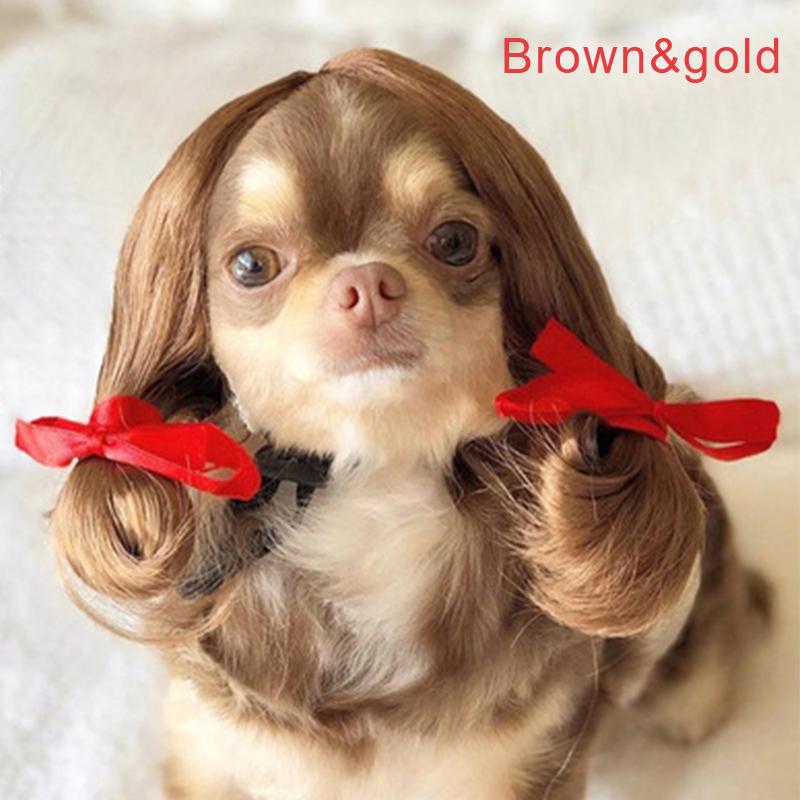 Buy 1PC French Bulldog Cospaly Props Hairpiece Makeover Pet Wigs
