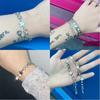 Vintage Shiny Star Pentagram Titanium Steel Bracelet for Women Sweet Aesthetic Y2k Charm Bracelet Harajuku Fashion Jewelry