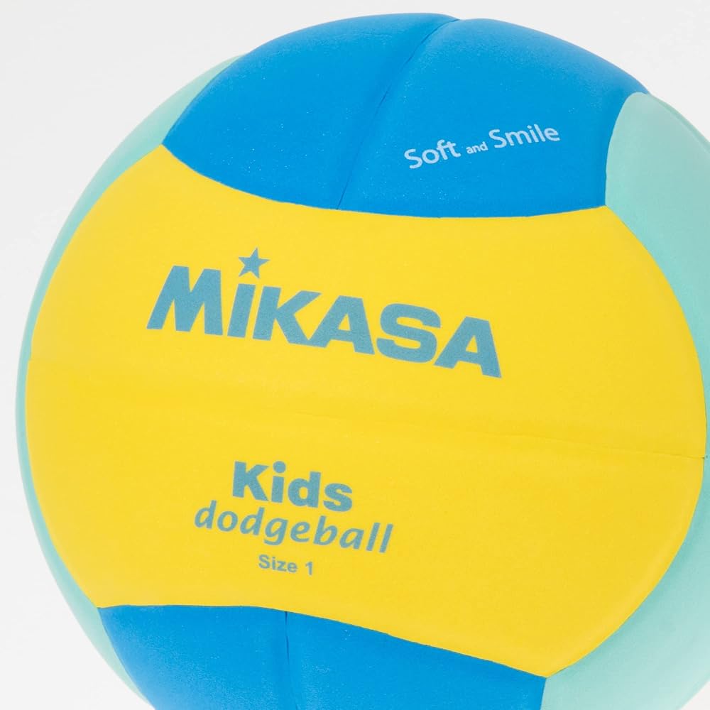 MIKASA Smile Dodgeball Size 1 150g Yellow/Blue/Green Recommended Pressure 0.10-0.15 kgf/cm²