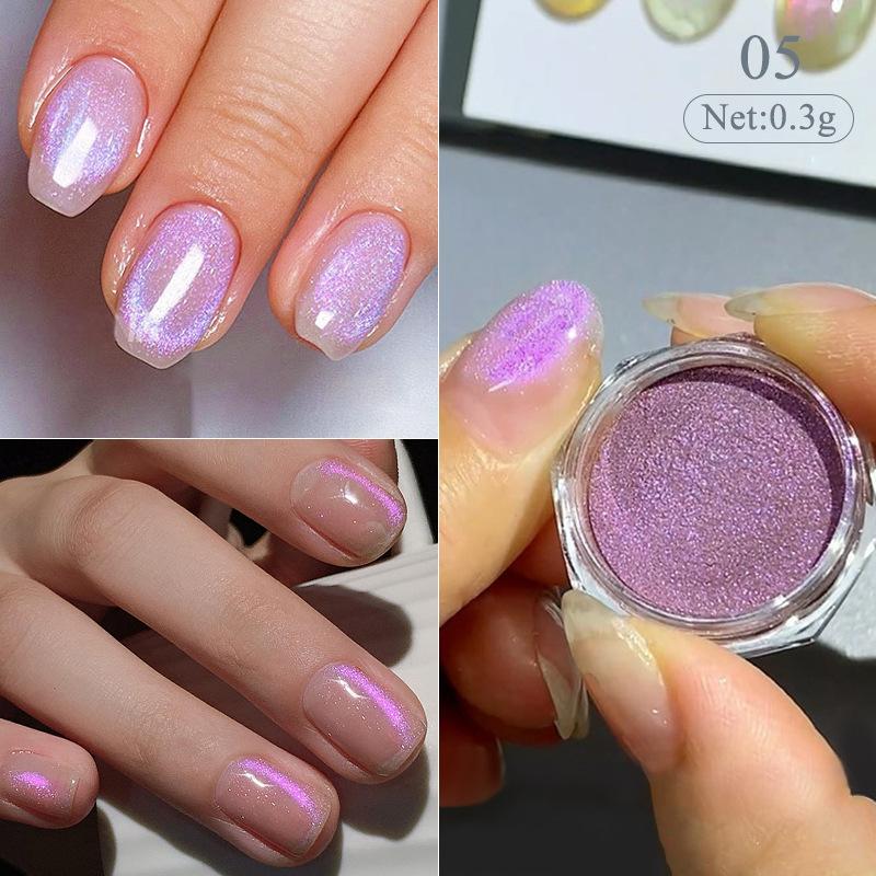 

1 коробка Aurora Cat Magnetic Chrome Nail Powder Shining Glimmer Fairy Snowlight Magnetic Nail Glitter Powder Nail Art Decortaion DIY