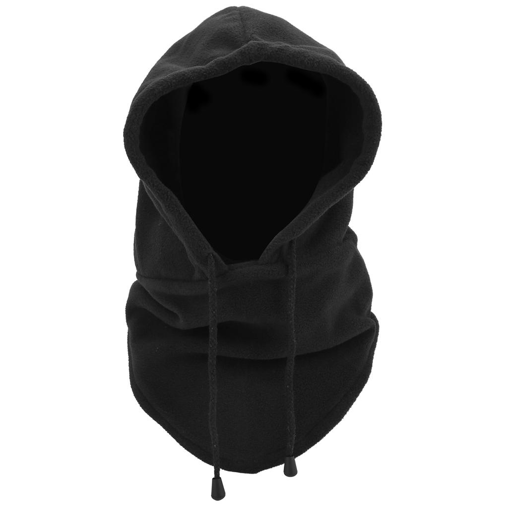 Trapper Winter Cap Thermo Winter Windproof Riding Hoods Snowboarding Head Cover with Facial Shield Neckerchief Black