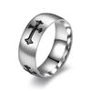 Men's Rotating Cross Titanium Steel Ring - European & American Style Stainless Steel Jewelry