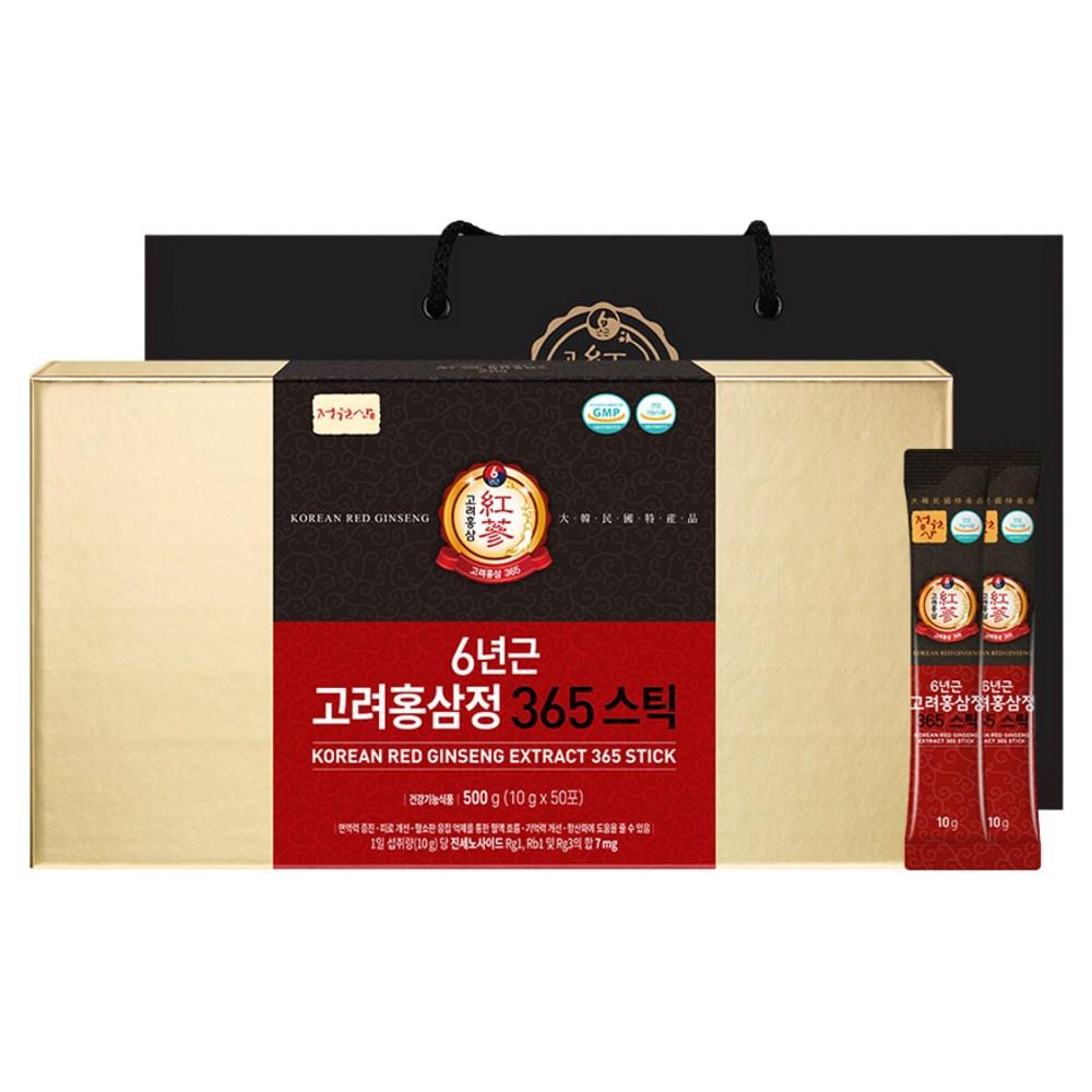 Jeongwonsam 6-Year-Old Korean Red Ginseng Extract 365 Sticks 50p 500g 1 pcs