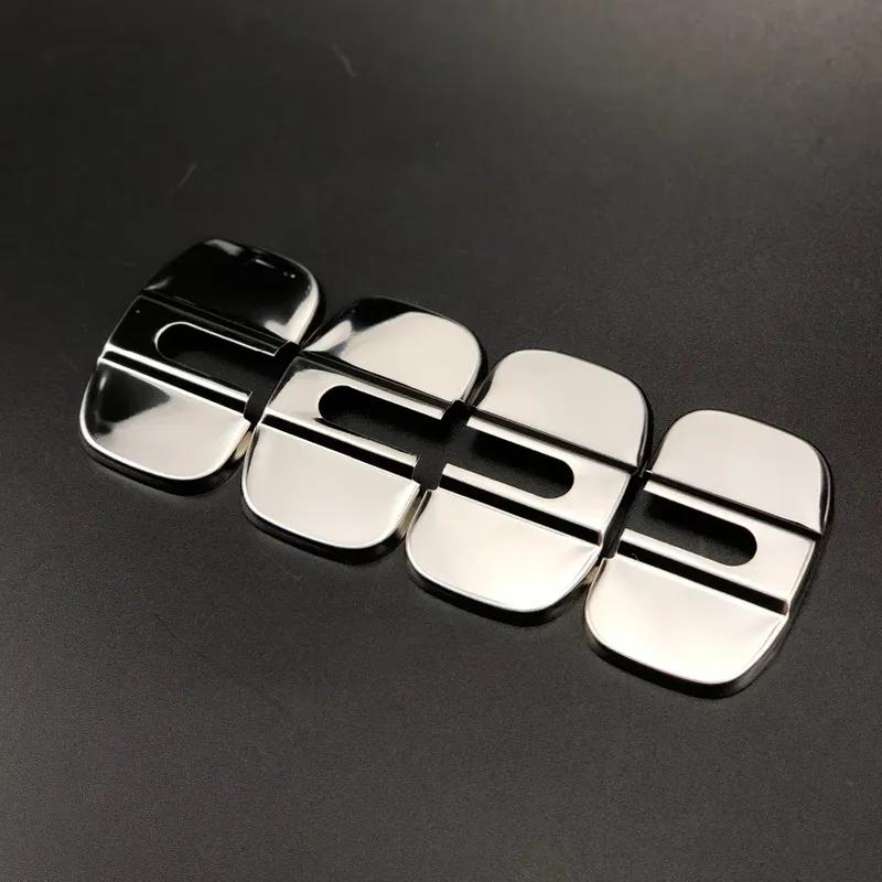 For Tesla Model X 2016 2017 2018 Model S 2012 - 2018 Door Lock Buckle Striker Trim Protection Cover Cap Sticker Car-Styling