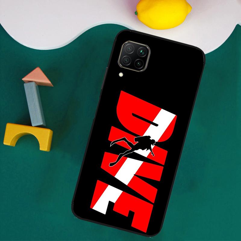 Scuba Diver Diving For Huawei Nova Y73 Y72 Y70 Y90 Y60 Y61 Y91 12s 12i 11i 8i 9 10 SE P40 Lite P30 P60 Pro Case