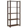 VidaXL 5-Tier Storage Rack Brown 80x38x170 Cm Pine Wood 373396