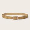 Simple Solid Color Silver Square Buckle Decorative Suede Women Casual Belt For Fashion Women