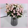 Simulated Small Rose Bouquet Multi Head Flower Bud Wedding Hotel Decoration Home
