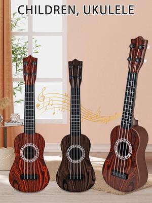 Μουσικό Όργανο Κλασικής Κιθάρας Παιχνίδι Ukulele, Παιδιά Παίζουν Πρώιμη Εκπαιδευτική Εκπαίδευση, Ρυθμιζόμενα Χορδόνια με Κουπιά 2 Χρωμάτων