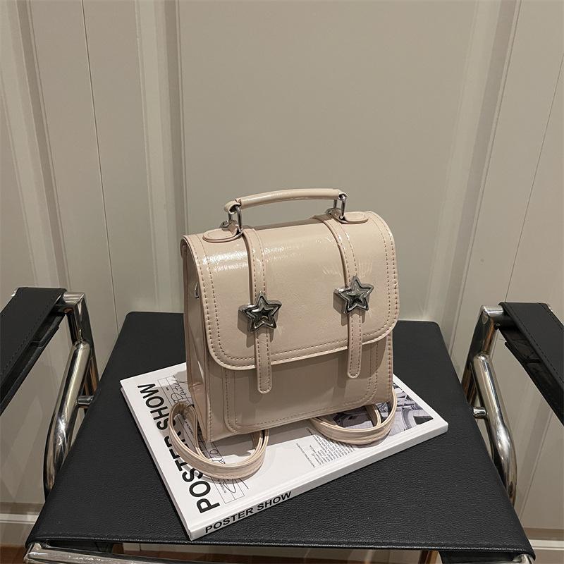 Schoolbag fashion trend texture casual backpack autumn and winter new bag 1011 niche design women's simple backpack