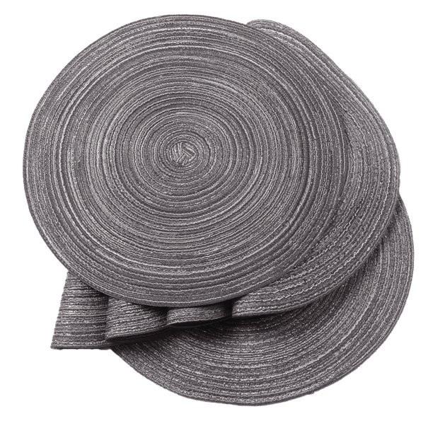 6dílná sada tkaná podložka na jídlo s kulatou podložkou na nádobí Cup Woven