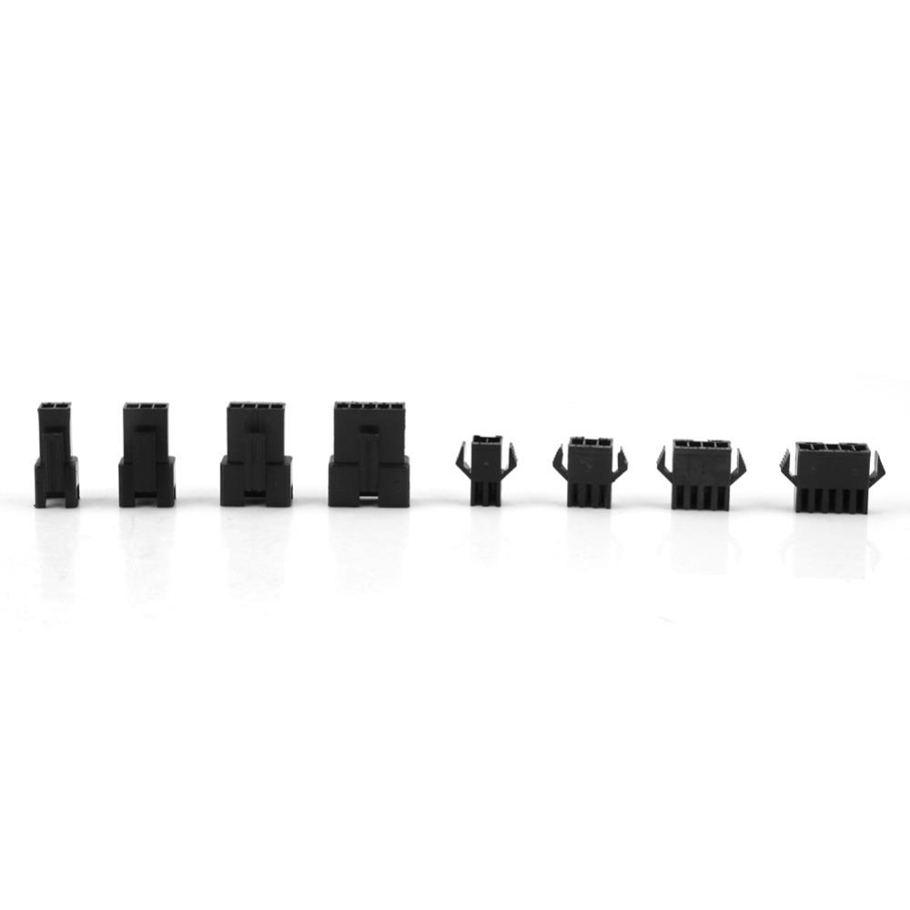 200PCS 2.54mm JST2.54mm 2/3/4/5PIN Strip Shape SM Plug Connector Black Multiple Models Connector Housing Kit Factory Areas