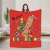 Marcus The Worm Ugly Christmas Plush Blanket Italian Brainrot Funny Throw Blankets for Home 150*125cm Ultra-Soft