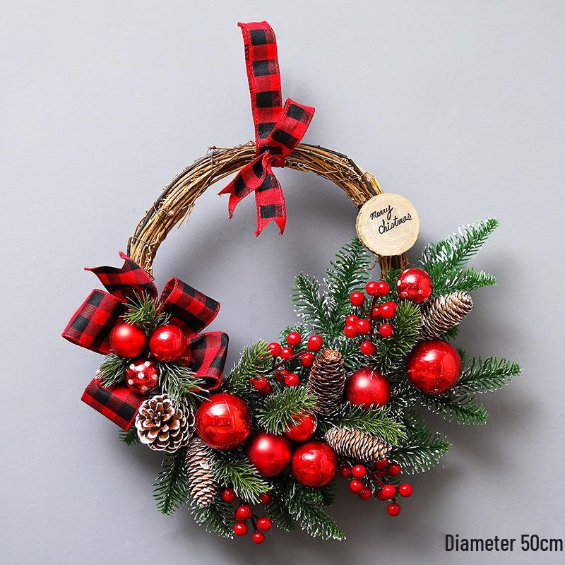 Slavnostní parohový dveřní a nástěnný věnec pro vánoční dekorace