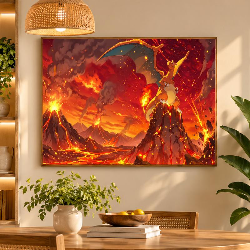 5D Diamond Painting Charizard DIY Full Drill Diamond Art Kit Home Decoration