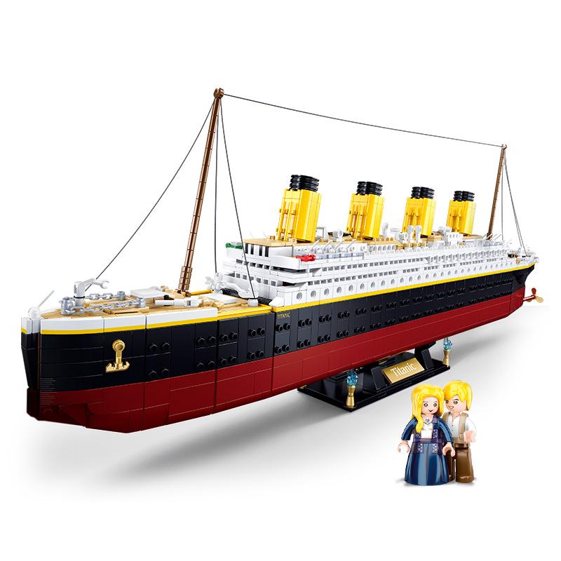 Xiao Luban Titanic Cruise Ship Model Building Blocks - Children's Educational Assembly Toy