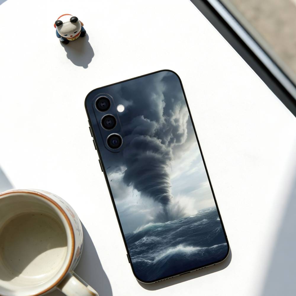 Natural Disasters Phone Case Soft black For Samsung Galaxy A73,A72,A71,A70,A53,A52,A51 Samsung a51 4g