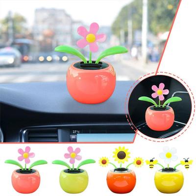 Auto Solární pohyblivá hlava Květina Solární tančící Slunečnicová hračka Automatická houpačka na solární pohon Apple Blossom Dekorace do kanceláře Dekorace do auta