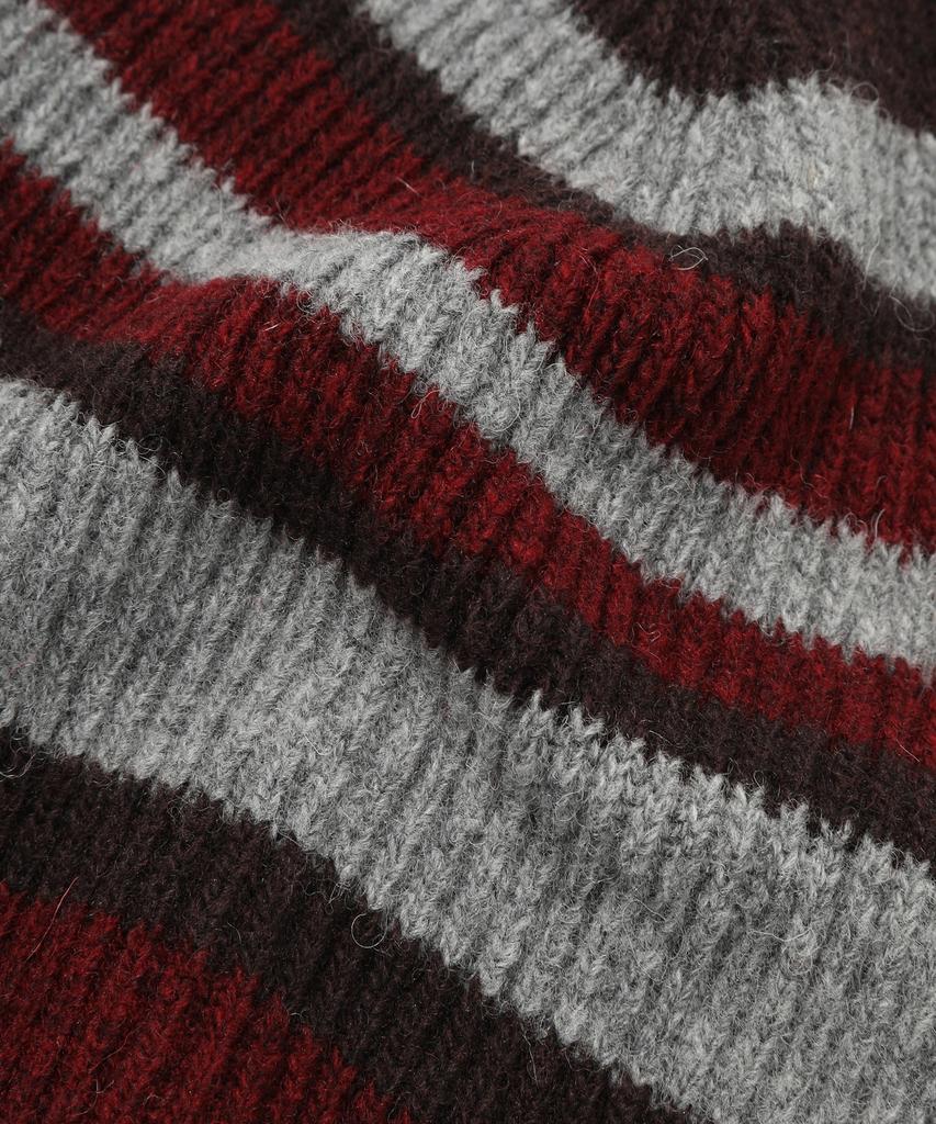 COVERNAT Logo Stripe Uncuff Beanie Wine