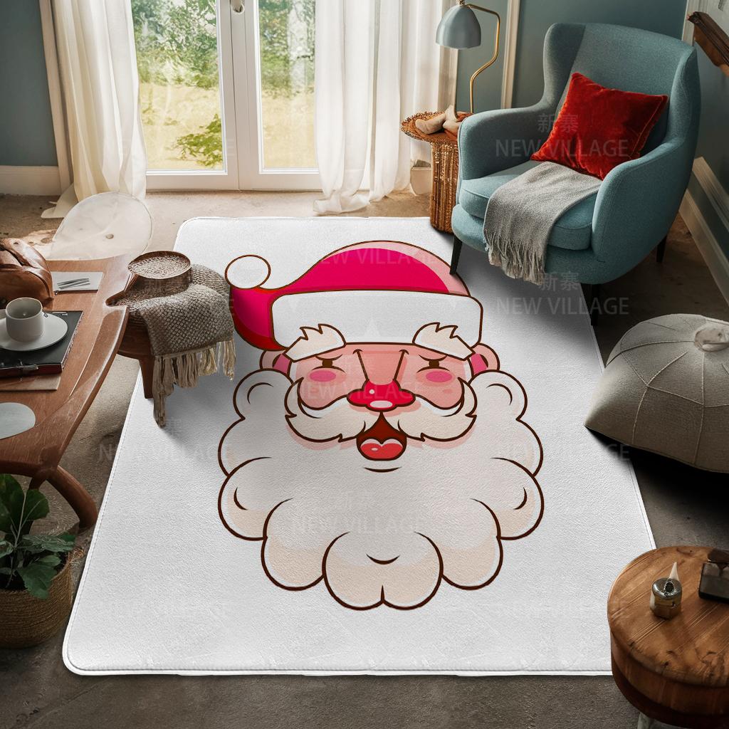 House Entrance Carpet Home Door Mat Living Room Bath Foot Bathroom Non-slip Water Absorption Rugs Bath Merry Christmas Winter