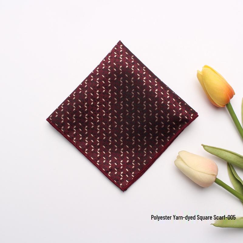 Fazzoletto da Uomo Leier Primavera/Estate: Foulard Quadrato in Jacquard di Poliestere e Seta Tessuto a Colori