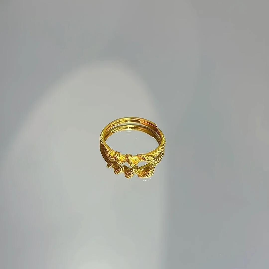 Golden snake winding ring, female style light luxury exquisite snake life adjustable necklace, new gift
