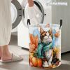 Collapsible Laundry Basket Large Round Waterproof Fabric Hamper Dirty Clothes Storage Bin Toy Organizer with Handles