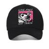 Live Fast! Eat Trash! funny hat  Hot Sale New Hip hop hats For Men Cotton Dad Hat summer Mesh Breathable hats