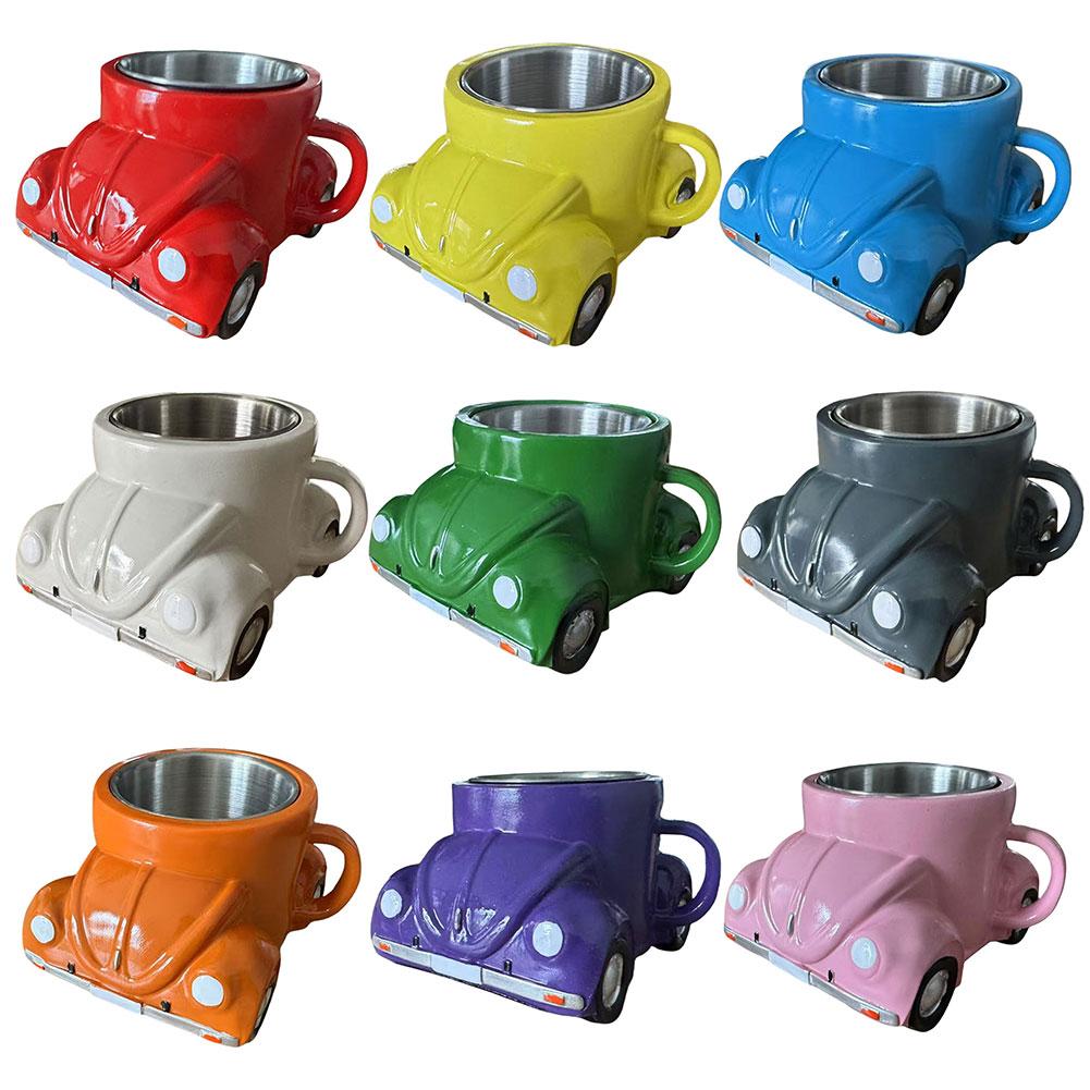 150ml Car Shaped Coffee Mug Stainless Steel Car Lovers Coffee Cup Novelty Drinkware For Men Boyfriend Dad Gifts