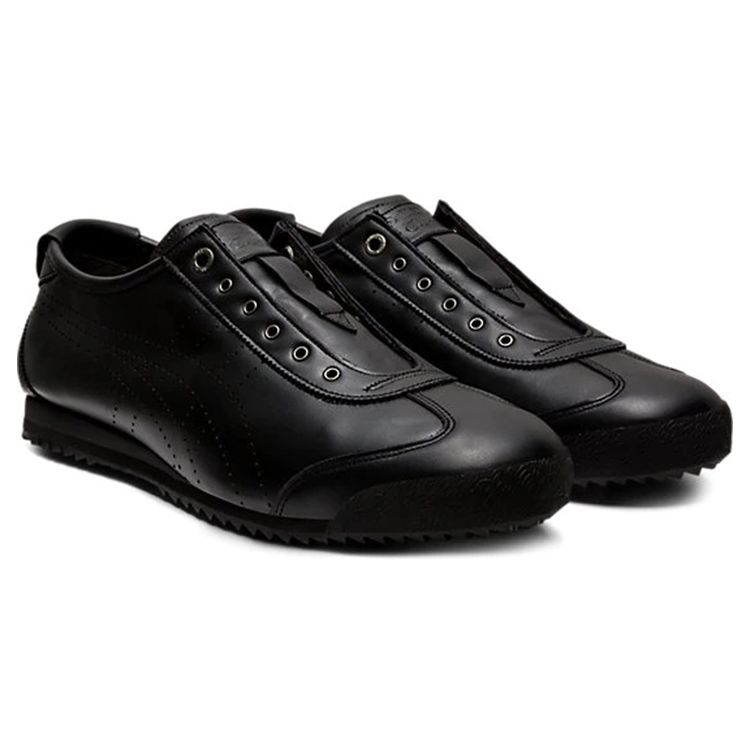Onitsuka Tiger Mexico 66 SD Slip-On Punched Stripes - Triple Black Unisex Sneakers 1183A711-001