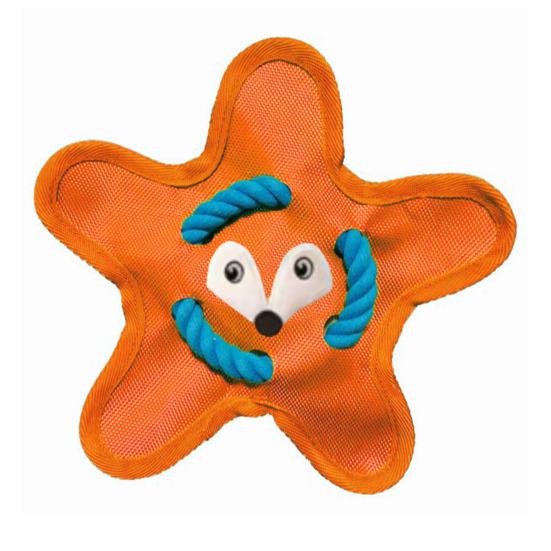 

Летающий диск для собак в форме звезды Пищащий Хрустящая бумага Интерактивная игрушка для собак Прочная игрушка-грызун для собак для тренировок на улице Апортировка Ловля Игра оранжевый