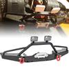 Metal Front Bumper with LED Light Accessory Fits for Axial SCX10  II 90046 RC Car