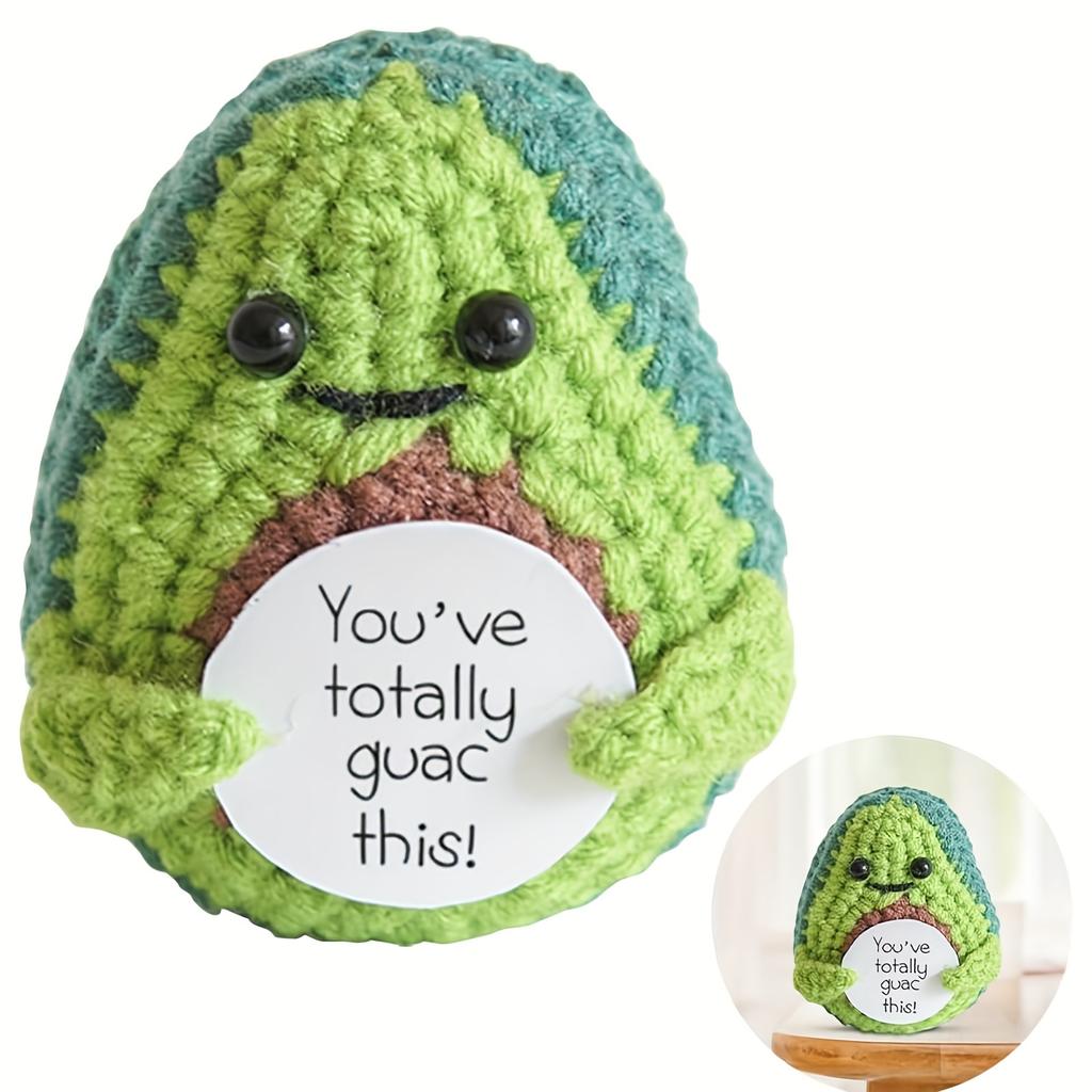 Ręcznie robiony pozytywny ziemniak, emocjonalne wsparcie ogórek kiszony ziemniak miękka wełna dziergana zabawka dekoracja uroczy prezent na urodziny dla współpracownika na imprezę