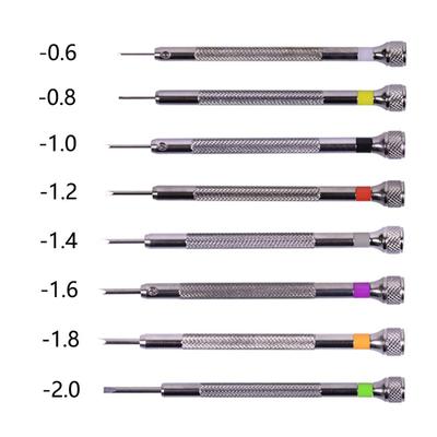 8PCS Watch Repair Tools Screwdriver Set 0.6mm-2.0mm Flat Head  Screwdriver Kit Professional Watchmakers Watchmovent Repair Tool