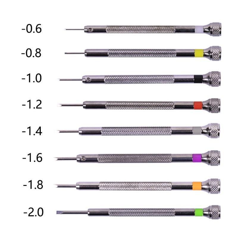 8PCS Watch Repair Tools Screwdriver Set 0.6mm-2.0mm Flat Head  Screwdriver kit Professional Watchmakers Watchmovent repair Tool