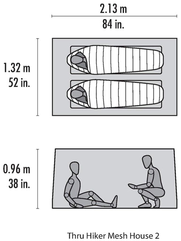 MSR Outdoor Shelter Thru Hiker Mesh House 2 2 Bergsteigen Japanisch 37019 (für Menschen) [Originalprodukt]