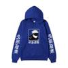 Men Women Fleece Hoodie Gojo Manga Art Two Sleeve Vertical Japanese Characters Casual Anime Hooded Sweatshirt