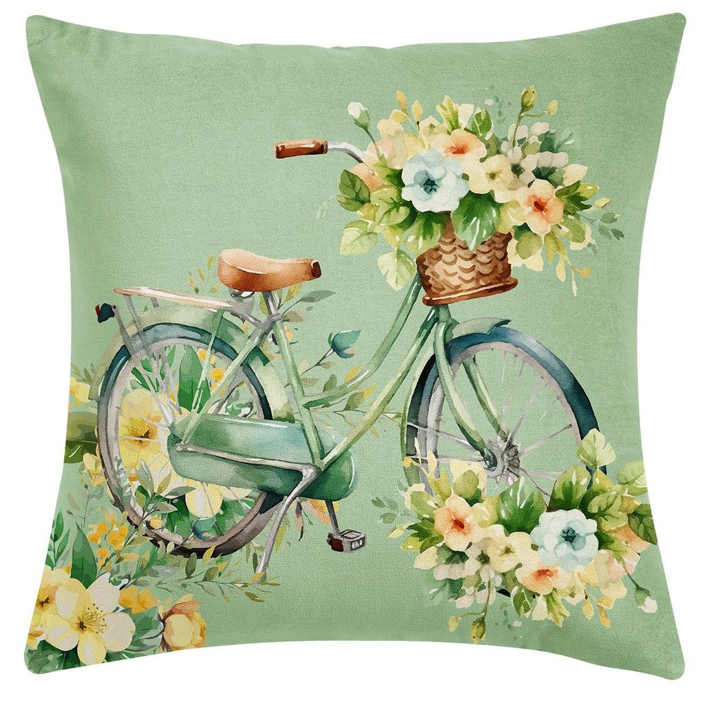 New Spring and Summer Flower Leaf Pillow Case Green Leaf Home Sofa Pillow Cushion Cover