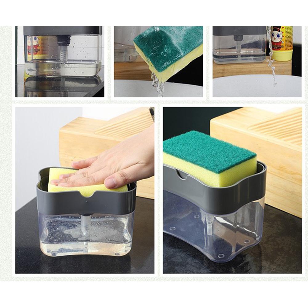 Automatic detergent dispenser, liquid soap dispenser, cleaning brush press, dishwashing cloth soap dispenser,