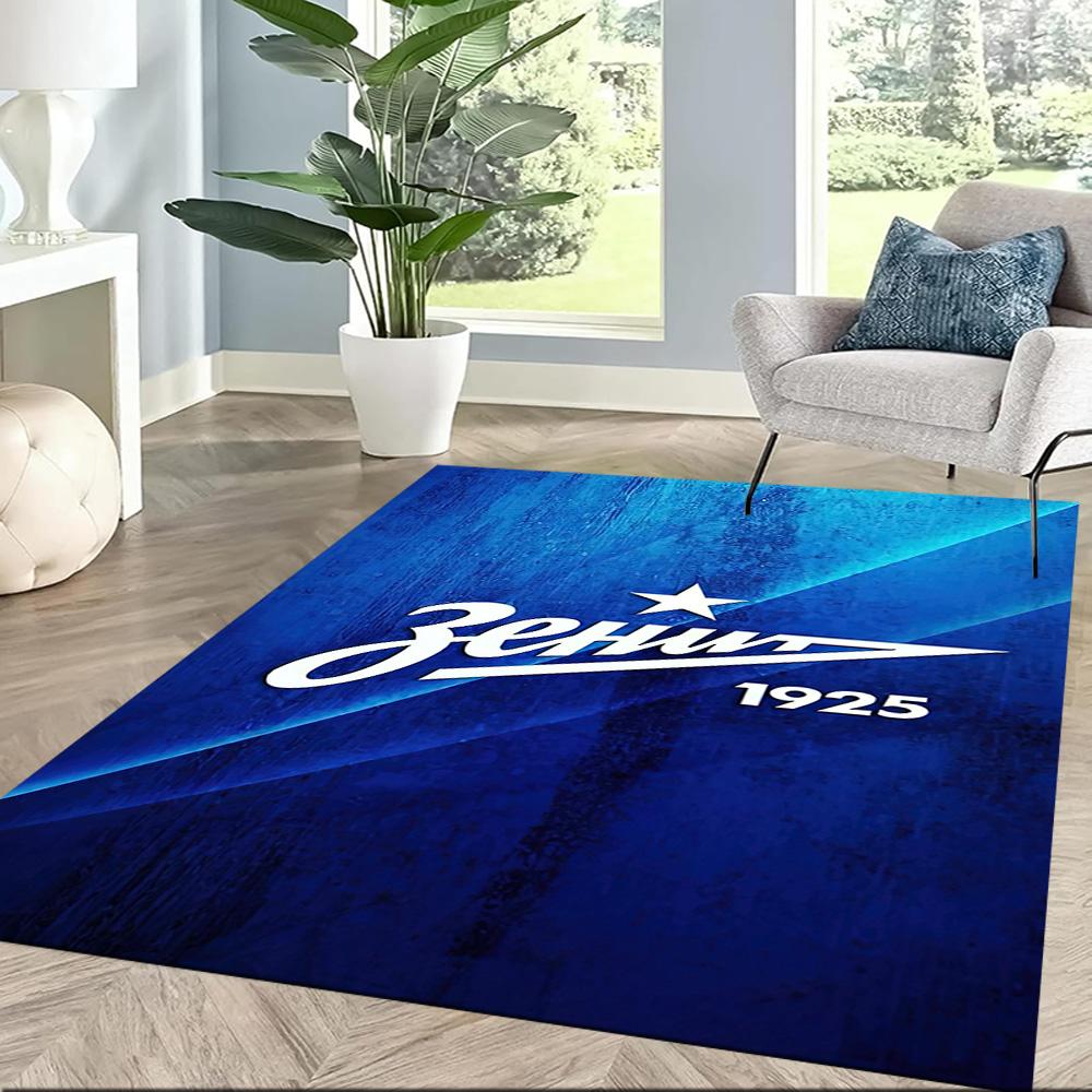 Blue Fc Zenit Saint Petersburg Square Rugs Are a Great Choice for Living Rooms, Bedrooms, Home Décor, and As Gifts.