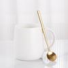 Simple Mug with Lid Spoon Ceramic Cup Hotel Room Water Cup Opening Gift Box Coffee Cup