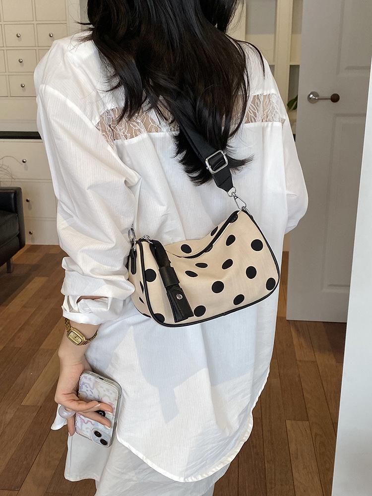 2026 Summer Lightweight Polka Dot Square Shoulder Bag - Stylish & Simple Design