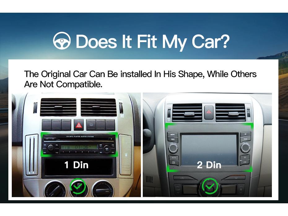 13" Rotating Single/Double Din Android Touchscreen Car Head Unit with Navigation & Backup Camera