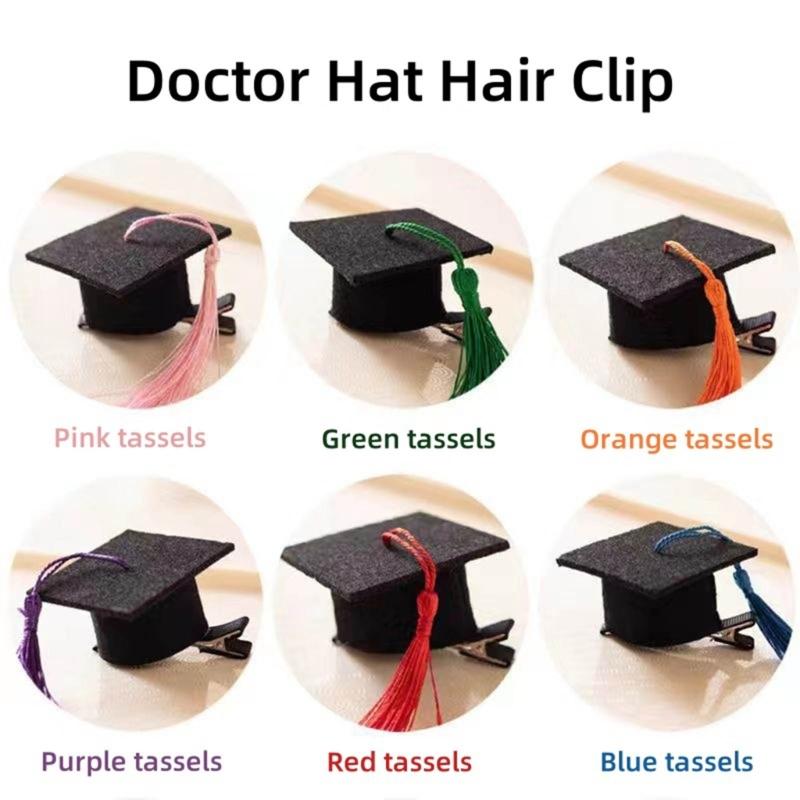 Stylish Graduation Hat Hair Clip Accessory Easy To Use Hair Clip Personalized Duckbill Clip for Headwear Enthusiasts
