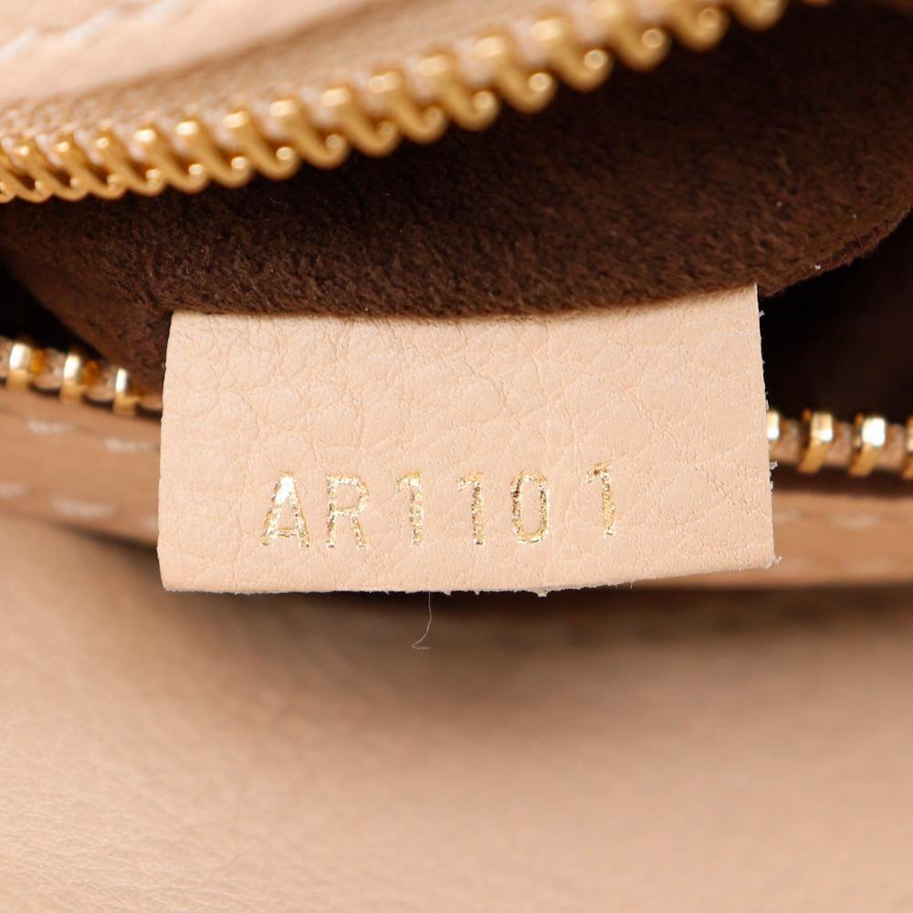 LOUIS VUITTON Shiels PM Handbag M93818 opal beige Monogram Mahina Women Used