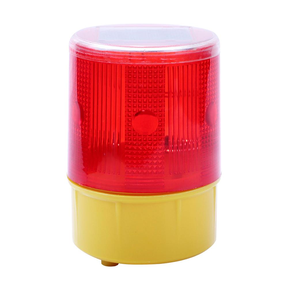 LED Solar Strobe Warning Red Light For Night Road Construction Cone Emergency Signal Safety Traffic Light Flicker Beacon Lamp