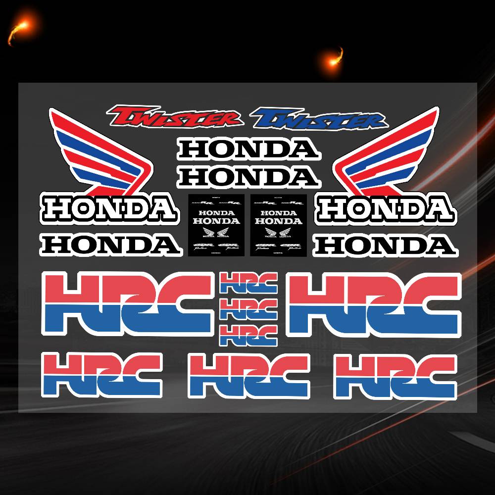 vbjhr10 cool honda-a Japanese Motorcycle Sticker Suitable for Motorcycle Body Reflective Car Sticker Helmet Decal 20x30cm